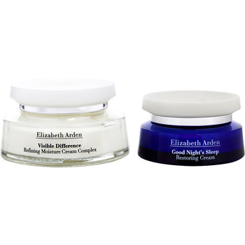 Elizabeth Arden visible difference day & night duo: refining moisture cream complex 100ml/3.4oz+good night's sleep restoring cream 50ml/1.7oz  --2pcs